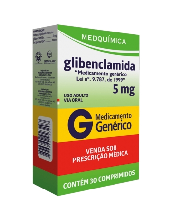 GLIBENCLAMIDA 5 MG 30 CPR - GENÉRICO