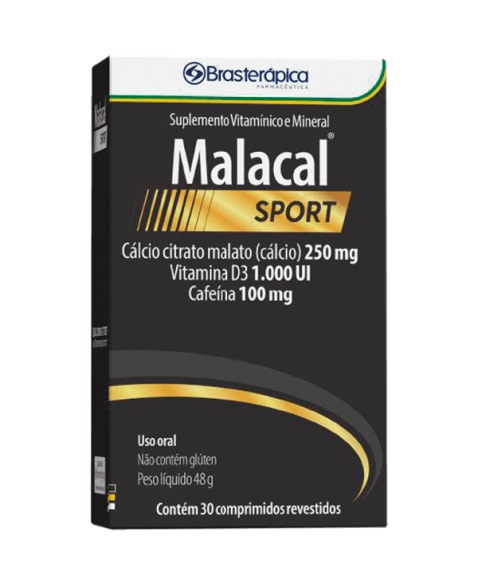 MALACAL (CALCIO MALATO/VIT D3 1000UI/CAFEINA) C/30CPR