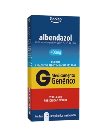G.ALBENDAZOL 400MG 3 CPR MASTIGAVEIS