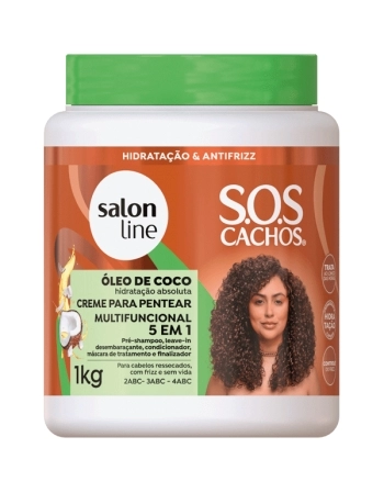 CREME PARA PENTEAR SOS CACHOS OLEO DE COCO 1KG SALON LINE