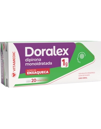 DORALEX 1G 20CPR ENXAQUECA (DIPIRON MONOIDRATADA)