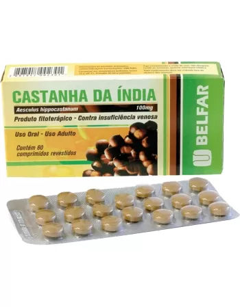CASTANHA DA INDIA 100MG 60 COMP. REVESTIDOS BELFAR