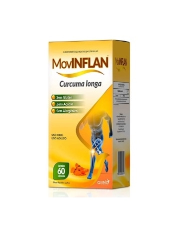 SUPLEMENTO ALIMENTAR MOVINFLAN CURCUMA ADULTO 130 MG 60 CAPS