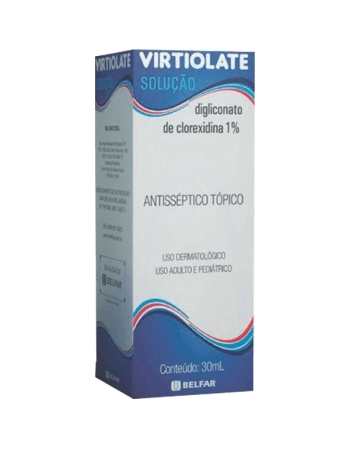VIRTIOLATE SOL ANTISSEPTICO TOPICO (CLOREXIDINA 1%) BELFAR
