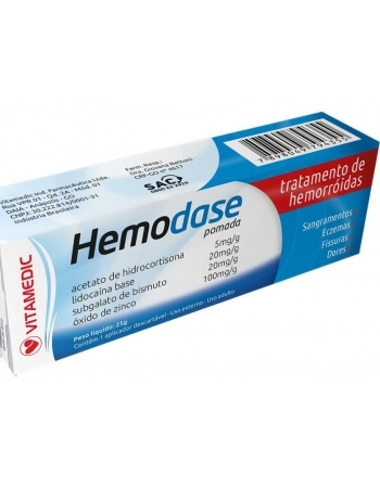 HEMODASE POMADA 25GR 01 APLIC VITAMEDIC
