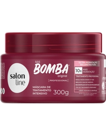 SOS BOMBA MASCARA ULTRA-HIDRAT RECONSTRUTORA 300GR SALON LINE