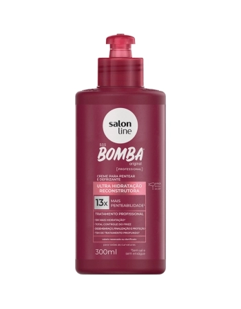 SOS BOMBA CREME PENTEAR ULTRA HIDRATACAO RECONSTRUTORA 300ML SALON LINE