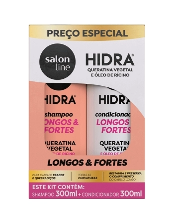 HIDRA KIT SHAMP/CONDIC LONGOS E FORTES 300ML SALON LINE