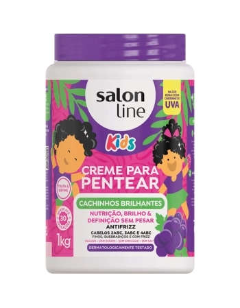 CREME DE PENTEAR KIDS CACHINHOS BRILHANTES 1KG SALON LINE