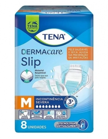 FRALDA TENA DERMACARE SLIP M L8 P7